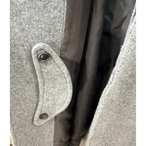 Dunst Unisex Mac Coat XL Charcoal Gray Wool Blend Pockets Belted Classic Winter - Picture 16 of 16